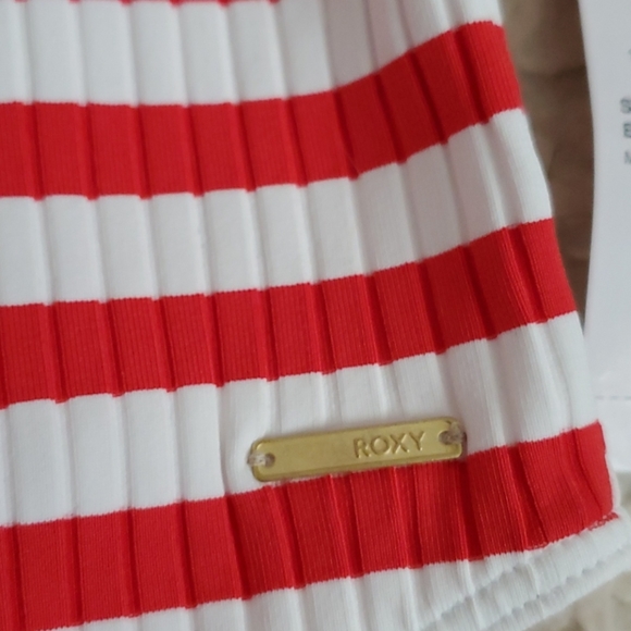 Roxy One Piece Ribbed Stripped Swimsuit - Picture 7 of 13